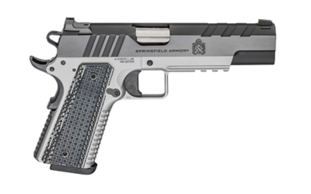 Springfield Armory PX9219L 1911 Emissary 9mm Luger 5 9+1 Stainless Steel Frame Blued Carbon Steel with Tri-Top Cut Slide Black VZ Thin-Line G10 Grip Fiber Optic Front Sight Includes 2 Mags Springfield Armory PX9219L 1911 Emissary 9mm Luger 5 9+1 Stainless Steel Frame Blued Carbon Steel with Tri-Top Cut Slide Black VZ Thin-Line G10 Grip Fiber Optic Front Sight Includes 2 Mags