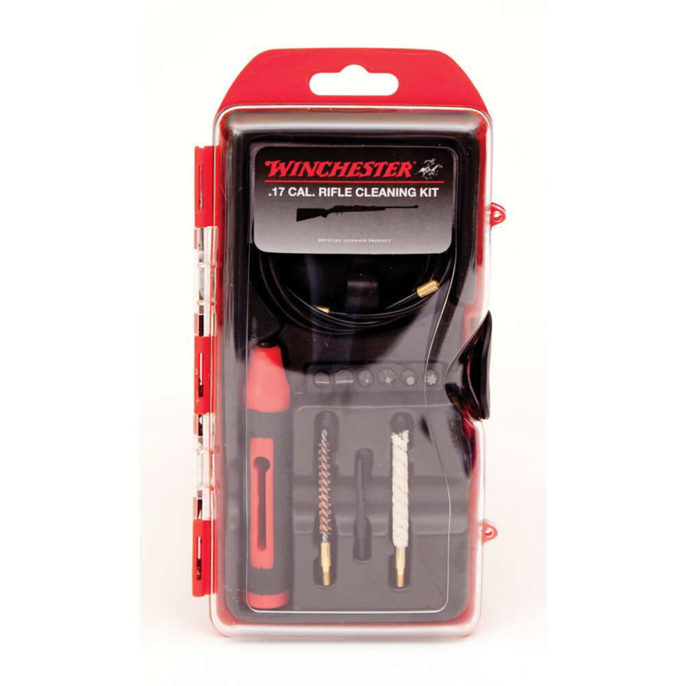 DAC 17LR Winchester Cleaning Kit 17 Cal Rifle/12 Pieces Black/Red