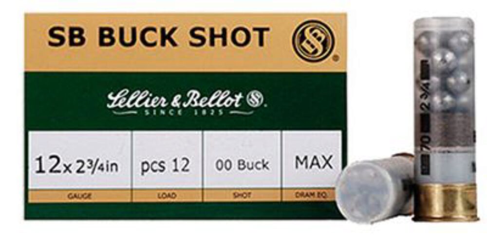 Sellier & Bellot SB12BSI Hunting  12 Gauge 2.75 12 Pellets 1 1/8 oz 1 Buck Shot 10 Per Box/25 Cs Sellier & Bellot SB12BSI Hunting  12 Gauge 2.75 12 Pellets 1 1/8 oz 1 Buck Shot 10 Per Box/25 Cs