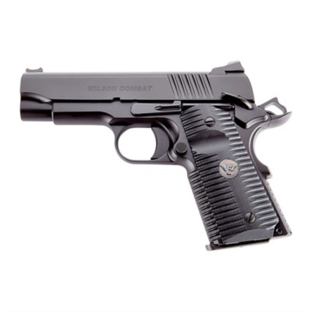 Wilson Combat ACPCP45 ACP Compact SAO 45 ACP 4 7+1 Black Armor-Tuff Carbon Steel Black G10 Eagle Claw Grip