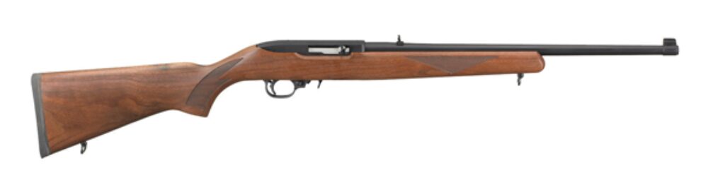 Ruger 1102 10/22 Sporter 22 LR 10+1 18.50 Barrel, Satin Black Alloy Steel, American Walnut Stock, Cross-Bolt Manual Safety Ruger 1102 10/22 Sporter 22 LR 10+1 18.50 Barrel, Satin Black Alloy Steel, American Walnut Stock, Cross-Bolt Manual Safety
