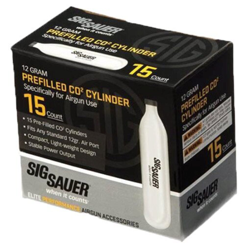 Sig Sauer Airguns AC1215 CO2 Cylinders 12 gram 15 Per Pack Sig Sauer Airguns AC1215 CO2 Cylinders 12 gram 15 Per Pack
