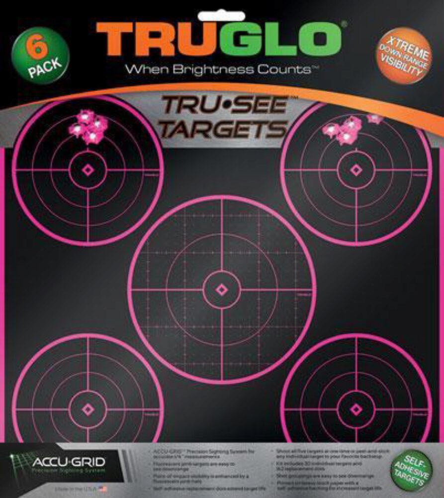 TruGlo TG11P6 Tru-See Splatter Target Black/Pink Self-Adhesive Heavy Paper Universal Yes Impact Enhancement Pink 6 Pack Includes Pasters TruGlo TG11P6 Tru-See Splatter Target Black/Pink Self-Adhesive Heavy Paper Universal Yes Impact Enhancement Pink 6 Pack Includes Pasters