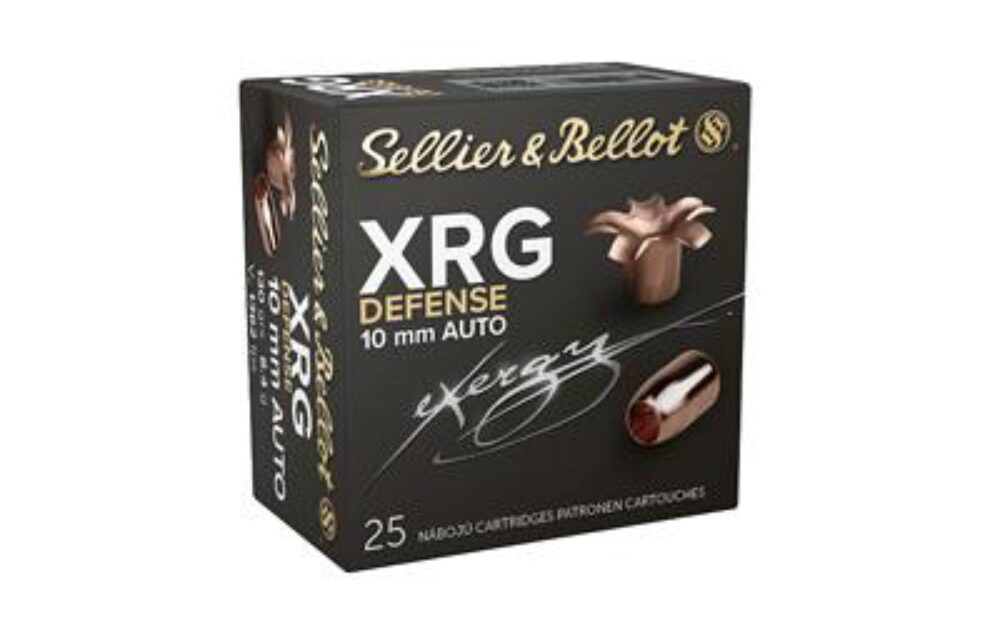 Sellier & Bellot SB10XA XRG Defense 10mm Auto 130 gr Jacketed Hollow Point (JHP) 25 Per Box/ 40 Cs Sellier & Bellot SB10XA XRG Defense 10mm Auto 130 gr Jacketed Hollow Point (JHP) 25 Per Box/ 40 Cs