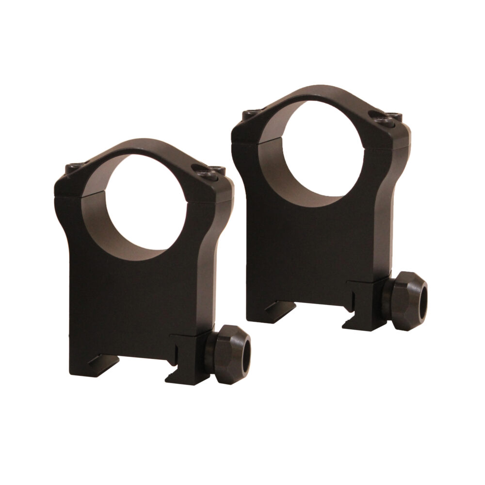 Warne 7204M Mountain Tech Scope Ring Set Fixed For MSR Picatinny/Weaver Ultra High 1 Tube Black Anodized Aluminum