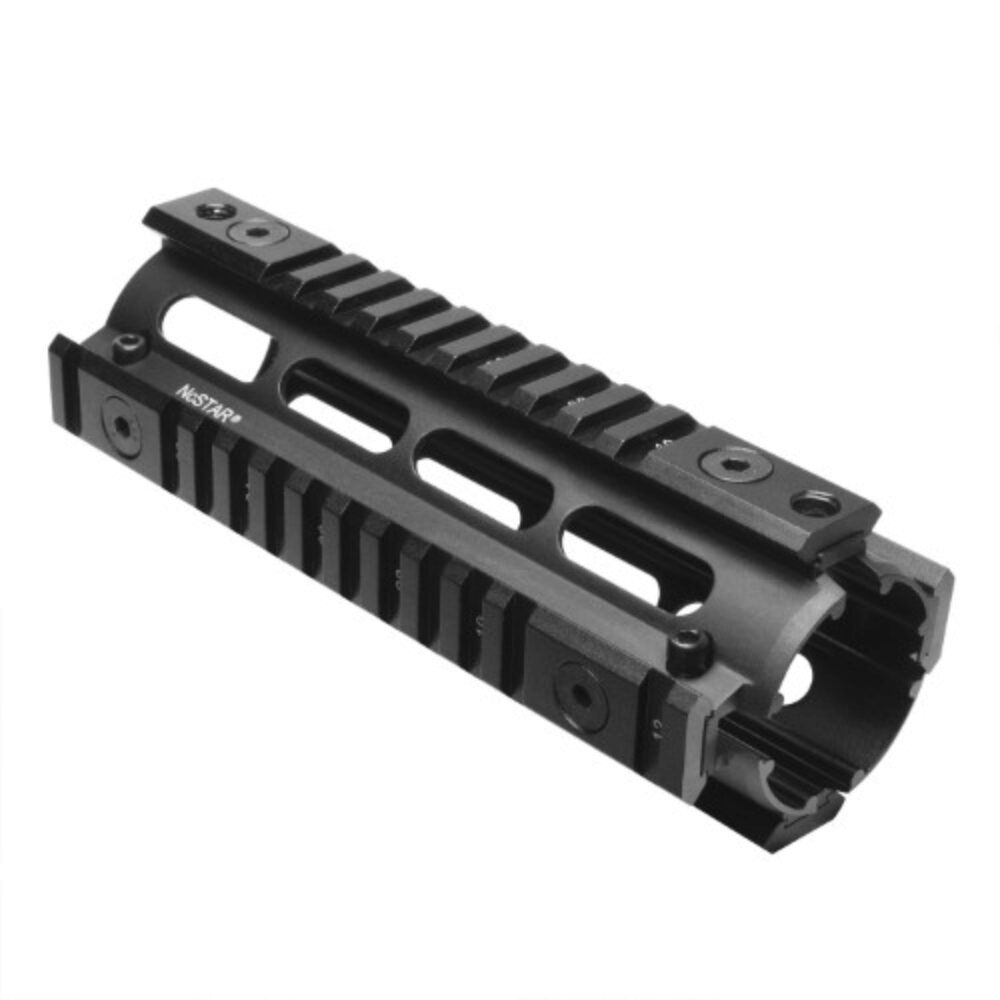 NcStar MAR4S Quad Rail Carbine Length AR-15 Black Hardcoat Anodized Aluminum 6.70 NcStar MAR4S Quad Rail Carbine Length AR-15 Black Hardcoat Anodized Aluminum 6.70