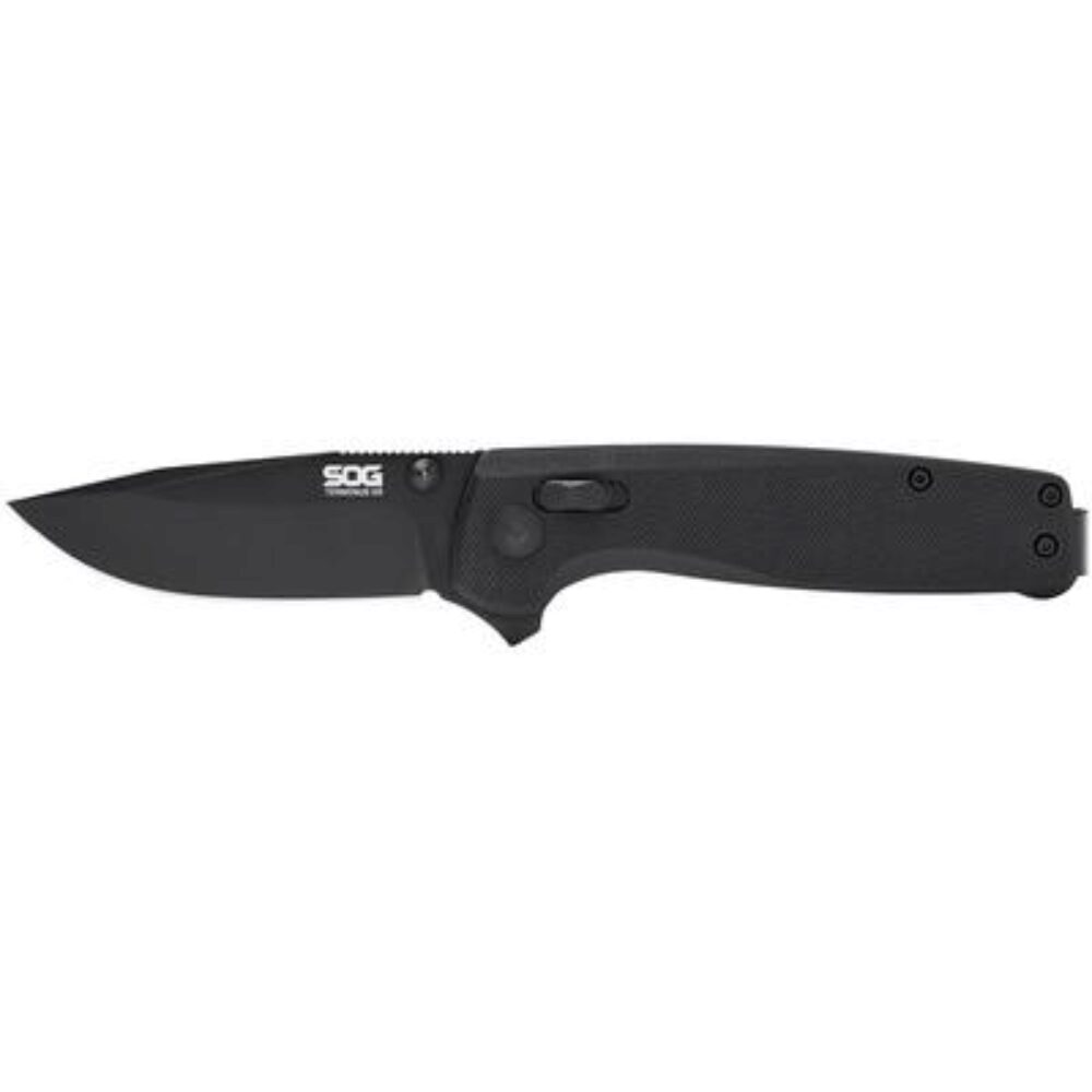 S.O.G SOGTM1027BX Terminus XR 2.95 Folding Clip Point Plain Black D2 Steel Blade Black G10 Handle Features Box Packaging Includes Pocket Clip