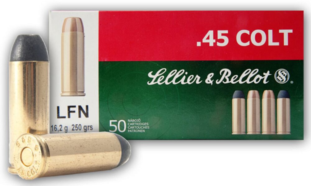 Sellier & Bellot SB45D Handgun Target 45 Colt (LC) 250 gr Lead Flat Nose (LFN) 50 Per Box/ 12 Cs