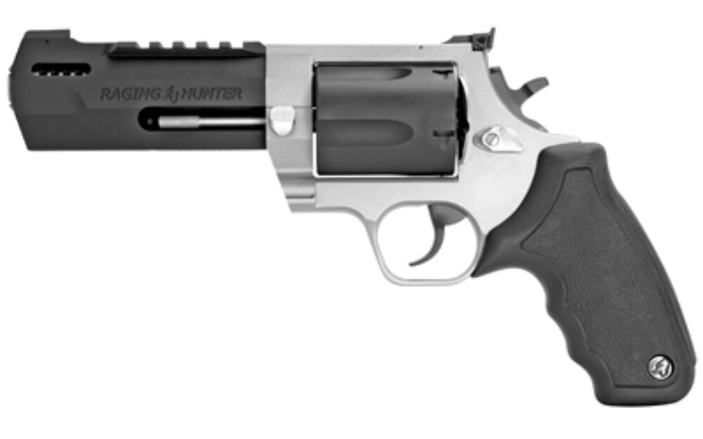 Taurus 2460055RH Raging Hunter 460 S&W Mag 5rd 5.12 Matte Black Oxide Cylinder & Barrel Matte Stainless Steel Frame Black Rubber with Integrated Cushion Insert Grip Taurus 2460055RH Raging Hunter 460 S&W Mag 5rd 5.12 Matte Black Oxide Cylinder & Barrel Matte Stainless Steel Frame Black Rubber with Integrated Cushion Insert Grip