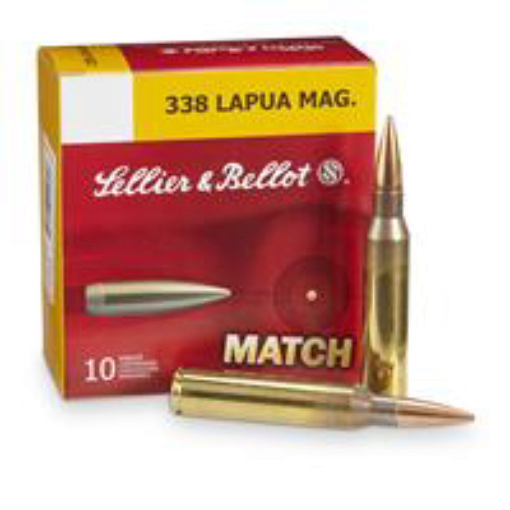Sellier & Bellot SB338LMA Rifle 338 Lapua Mag 250 gr 2848 fps Hollow Point Boat-Tail (HPBT) 10 Bx/10 Cs Sellier & Bellot SB338LMA Rifle 338 Lapua Mag 250 gr 2848 fps Hollow Point Boat-Tail (HPBT) 10 Bx/10 Cs