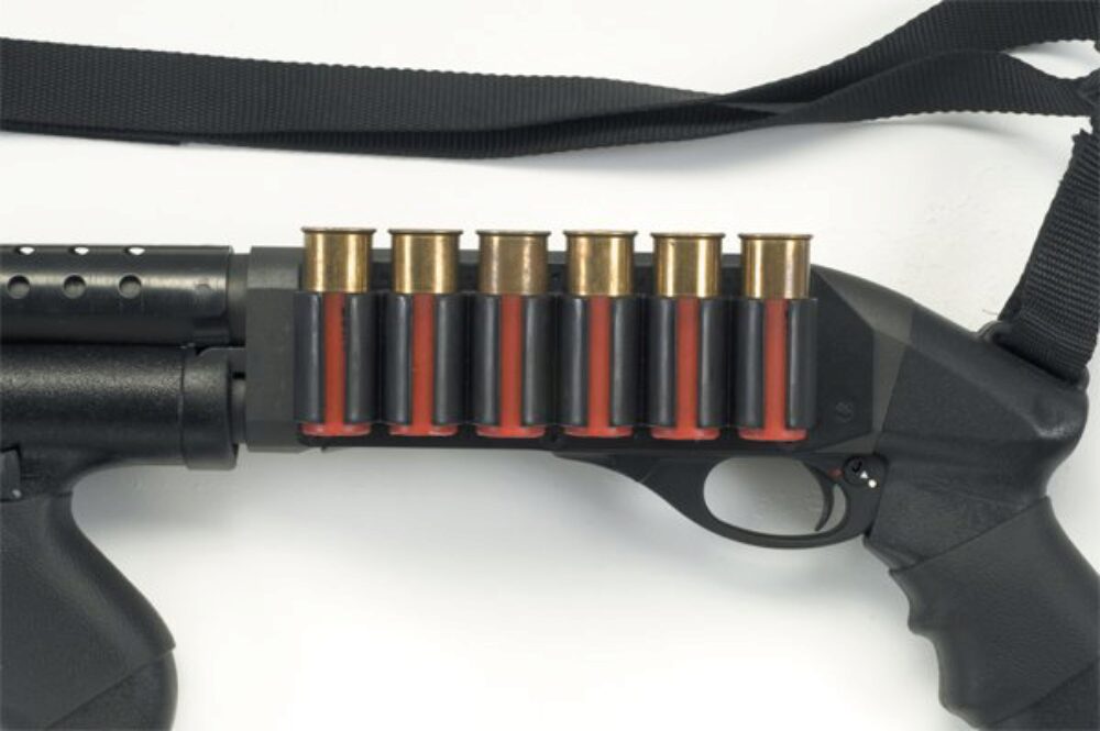 TacStar 1081159 SideSaddle  Mossberg 500/590 12 Gauge 6 Black Polymer w/Aluminum Mounting Plate