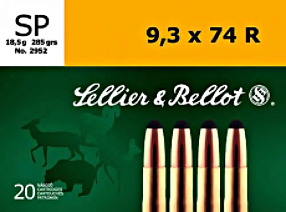 Sellier&BellotSB9374RARifle9.3mmX74R285GRSoftPoint20Bx18Cs Sellier&BellotSB9374RARifle9.3mmX74R285GRSoftPoint20Bx18Cs