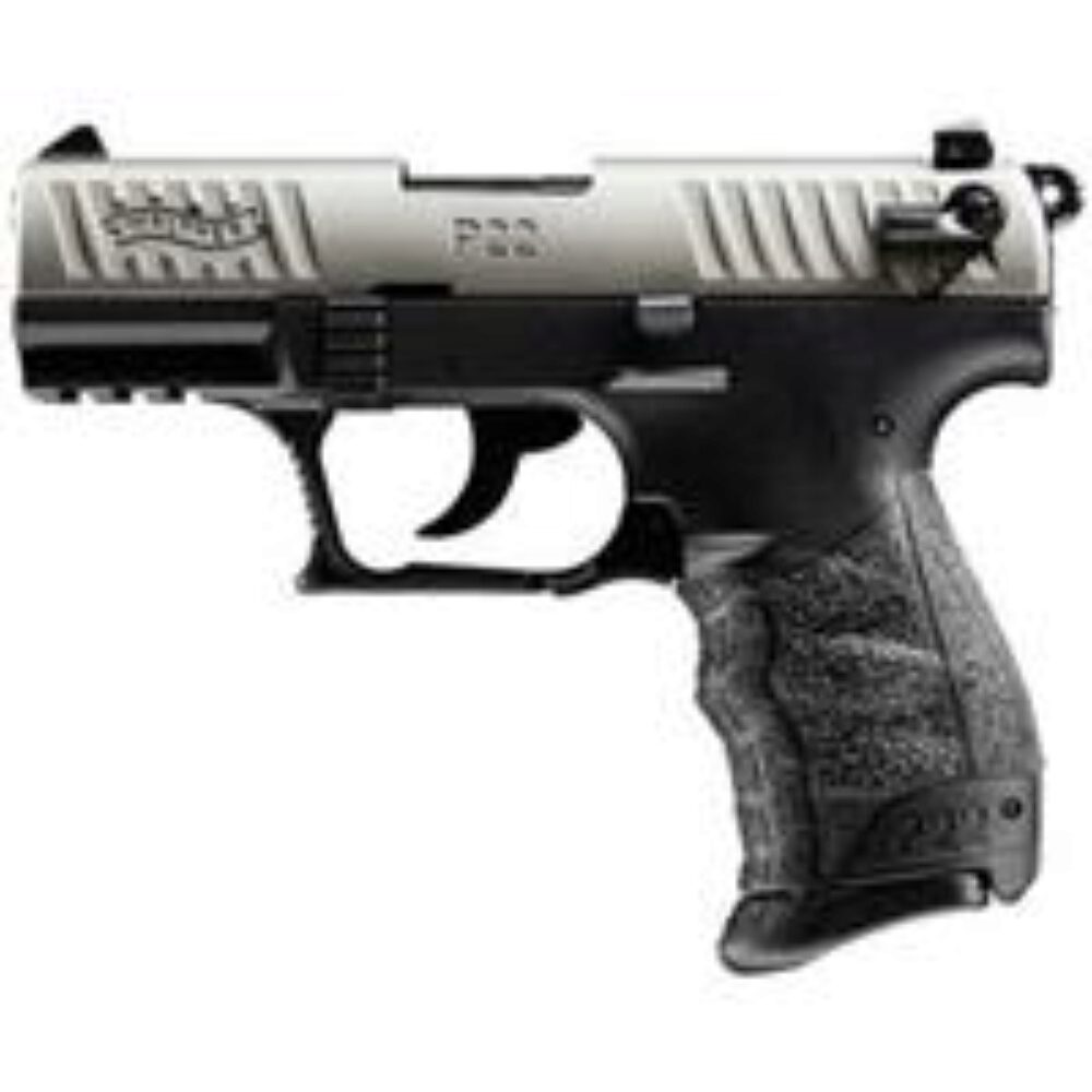 Walther Arms 5120336 P22 *CA Compliant 22 LR 10+1 3.42 Nickel Serrated/Steel Slide, Black Polymer Frame w/Picatinny Rail, Black Interchangeable Backstrap Grips Walther Arms 5120336 P22 *CA Compliant 22 LR 10+1 3.42 Nickel Serrated/Steel Slide, Black Polymer Frame w/Picatinny Rail, Black Interchangeable Backstrap Grips