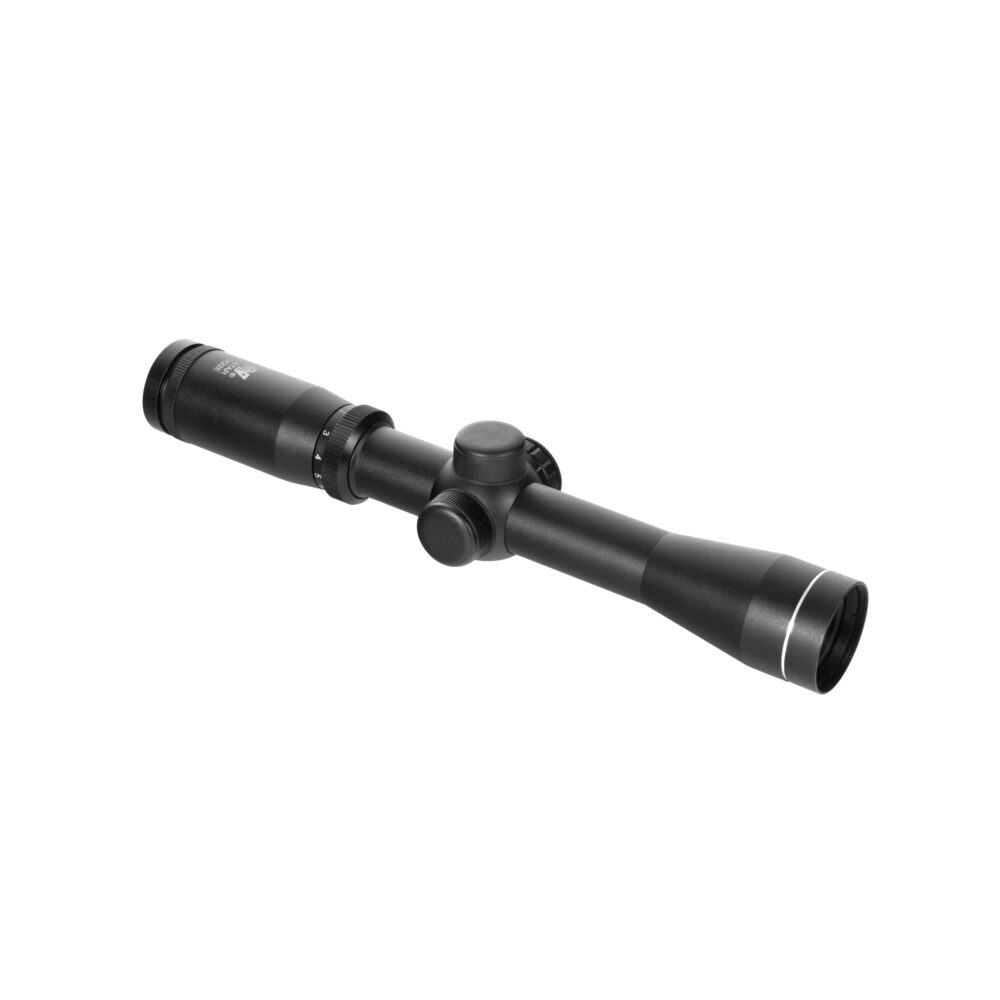 NcStar SEPB2732B Pistolero  Black Hardcoat Anodized 2-7x 32mm 1 Tube Illuminated Red Plex Reticle