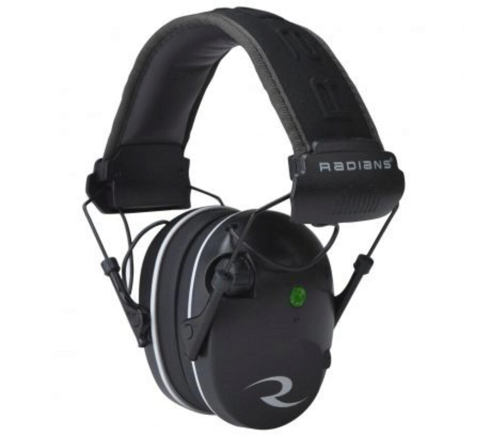 Radians R3200ECS R-3200 Dual Mic Electronic Muff 23 dB Over the Head Black/Gray Adult 1 Pair