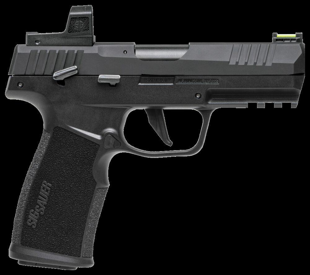 Sig Sauer 322CBRXZE P322 22 LR 20+1 (2) 4 Threaded Barrel, Black, Optic Cut/Serrated Slide, Picatinny Rail Frame, Textured Grips, RomeoZero Elite Red Dot, Fiber Optic Sights Sig Sauer 322CBRXZE P322 22 LR 20+1 (2) 4 Threaded Barrel, Black, Optic Cut/Serrated Slide, Picatinny Rail Frame, Textured Grips, RomeoZero Elite Red Dot, Fiber Optic Sights