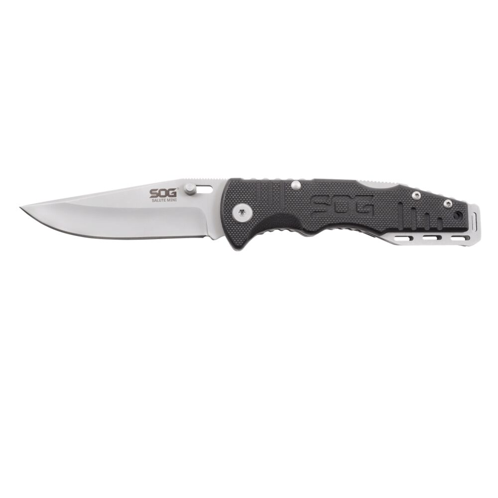 S.O.G SOGFF1001C Salute Mini 3.10 Folding Clip Point Plain Bead Blasted 8Cr13MoV SS Blade Black G10 Handle Includes Pocket Clip S.O.G SOGFF1001C Salute Mini 3.10 Folding Clip Point Plain Bead Blasted 8Cr13MoV SS Blade Black G10 Handle Includes Pocket Clip