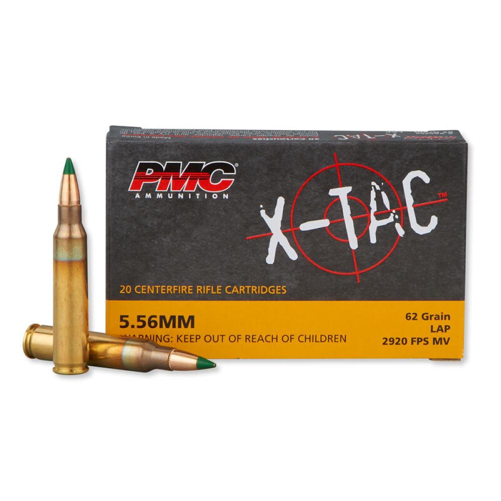 PMC X-TAC 5.56 NATO M855 Ammunition 20 Rounds SS109 Green Tip FMJ PMC X-TAC 5.56 NATO M855 Ammunition 20 Rounds SS109 Green Tip FMJ