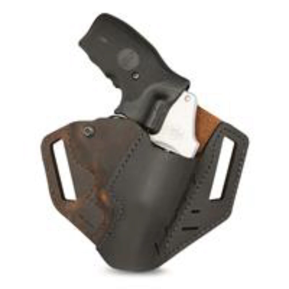 Versacarry REV201 Revolver OWB Distressed Brown Leather Belt Slide Fits S&W J Frame/Ruger LCR Right Hand Versacarry REV201 Revolver OWB Distressed Brown Leather Belt Slide Fits S&W J Frame/Ruger LCR Right Hand
