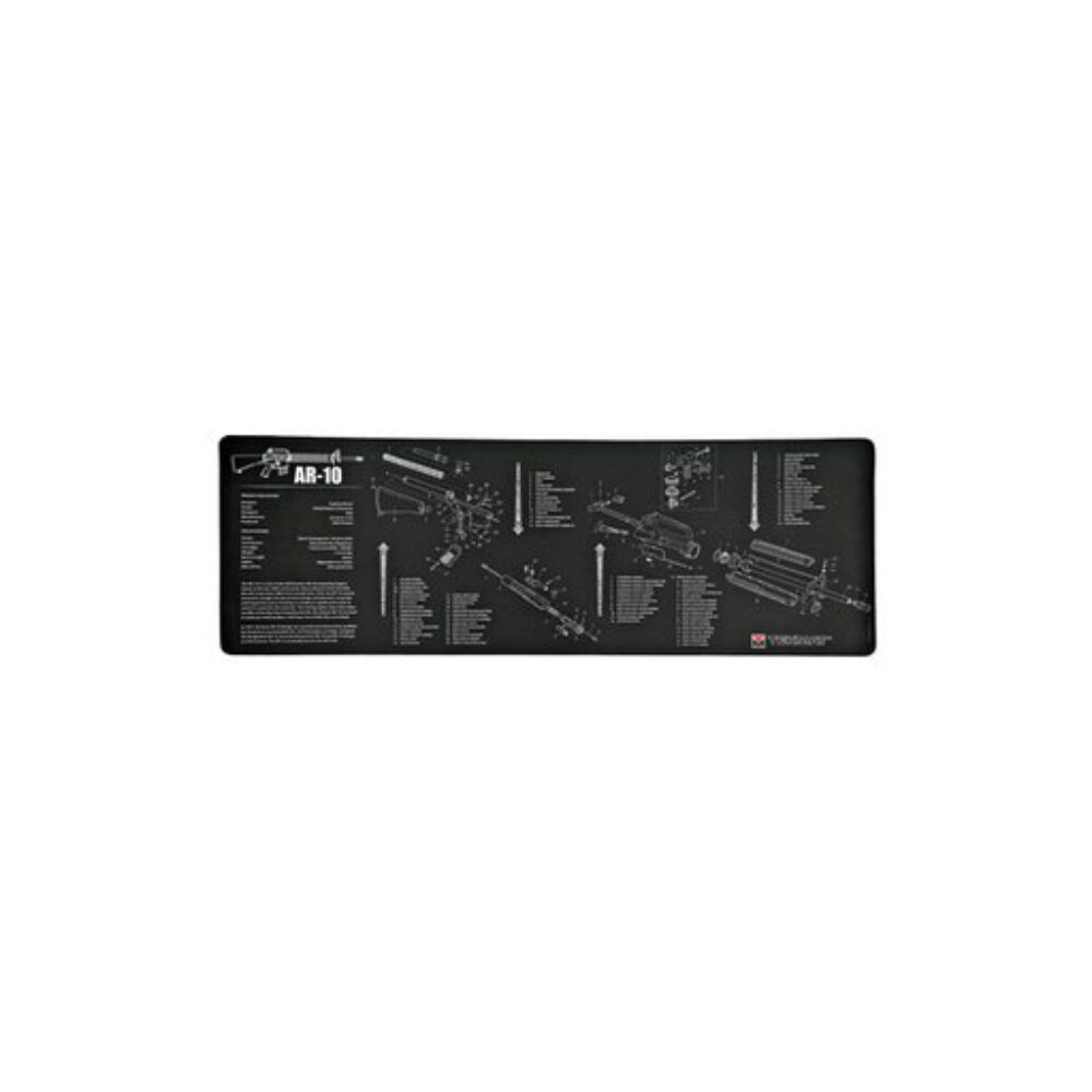 TekMat TEKR36AR10 AR-10 Cleaning Mat Black/White Rubber 36 Long AR-10 Parts Diagram