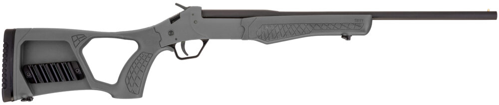 Rossi SSP1GRAY Tuffy Single Shot 410 Gauge with 18.50 Barrel, 3 Chamber, 1rd Capacity, Matte Black Metal Finish & Gray Fixed Thumbhole with Shell Holder Stock Right Hand (Youth) Rossi SSP1GRAY Tuffy Single Shot 410 Gauge with 18.50 Barrel, 3 Chamber, 1rd Capacity, Matte Black Metal Finish & Gray Fixed Thumbhole with Shell Holder Stock Right Hand (Youth)