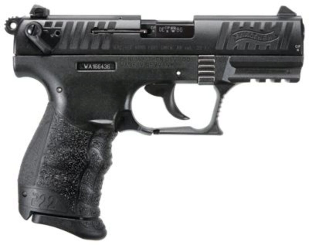 Walther Arms 5120700 P22 Q 22 LR Caliber with 3.42 Threaded Barrel, 10+1 Capacity, Black Finish Picatinny Rail Frame, Serrated Matte Black Tenifer Zinc Alloy Slide & Interchangeable Backstrap Grip Walther Arms 5120700 P22 Q 22 LR Caliber with 3.42 Threaded Barrel, 10+1 Capacity, Black Finish Picatinny Rail Frame, Serrated Matte Black Tenifer Zinc Alloy Slide & Interchangeable Backstrap Grip