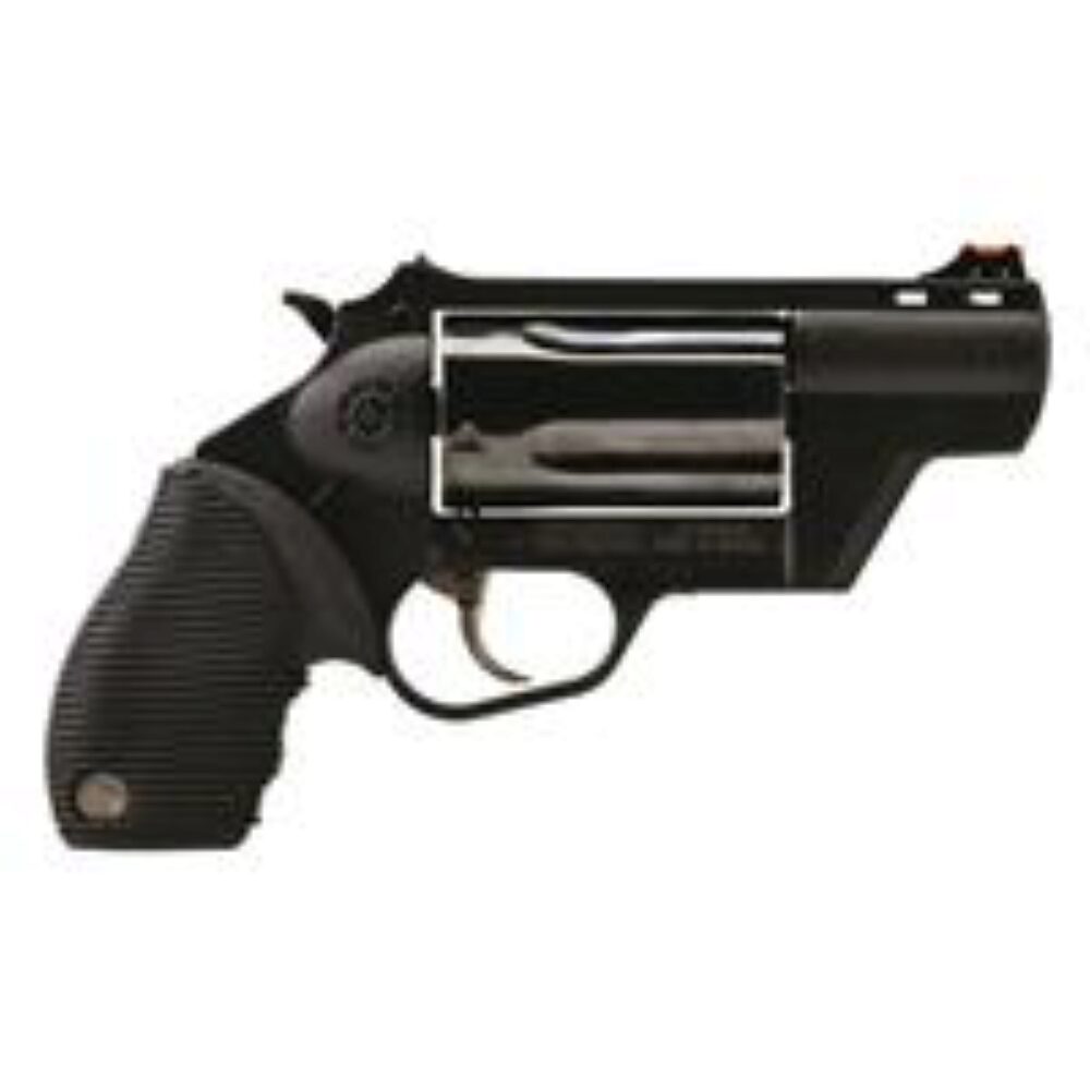 Taurus 2441021PFS Judge Public Defender 45 Colt (LC) 5rd 2 Black Stainless Steel Cylinder & Barrel Black Polymer Frame Black Ribber Grip Taurus 2441021PFS Judge Public Defender 45 Colt (LC) 5rd 2 Black Stainless Steel Cylinder & Barrel Black Polymer Frame Black Ribber Grip