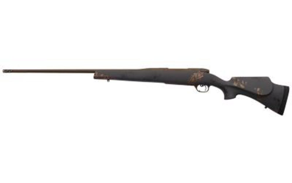 Weatherby MCU03N240WR6B Mark V Camilla Ultra Lightweight 240 Wthby Mag 4+1 Cap 24 Midnight Bronze Cerakote Rec/Barrel Black with Smoke & Gold Sponge Accents Monte Carlo Stock Right Hand (Compact)
