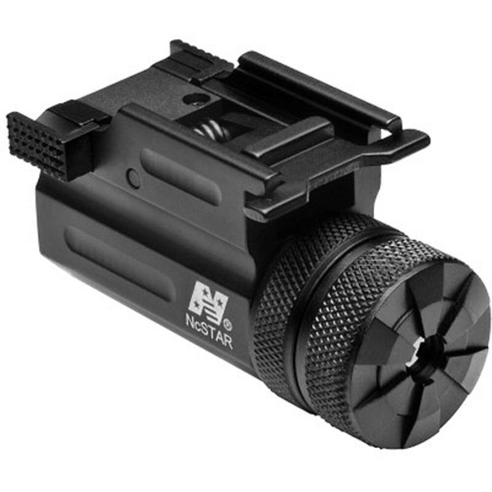 NcStar AQPTLMG Compact Laser 5mW Green Laser with 532nM Wavelength, Black Anodized Finish, & QR Weaver Style Mount for Compact & Subcompact Pistols