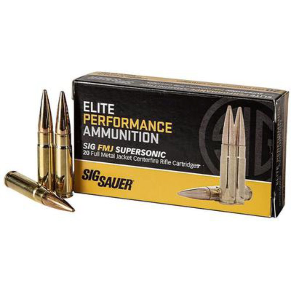 Sig Sauer E300B120 Elite Performance  300 Blackout 125 gr Full Metal Jacket (FMJ) 20 Per Box/25 Cs