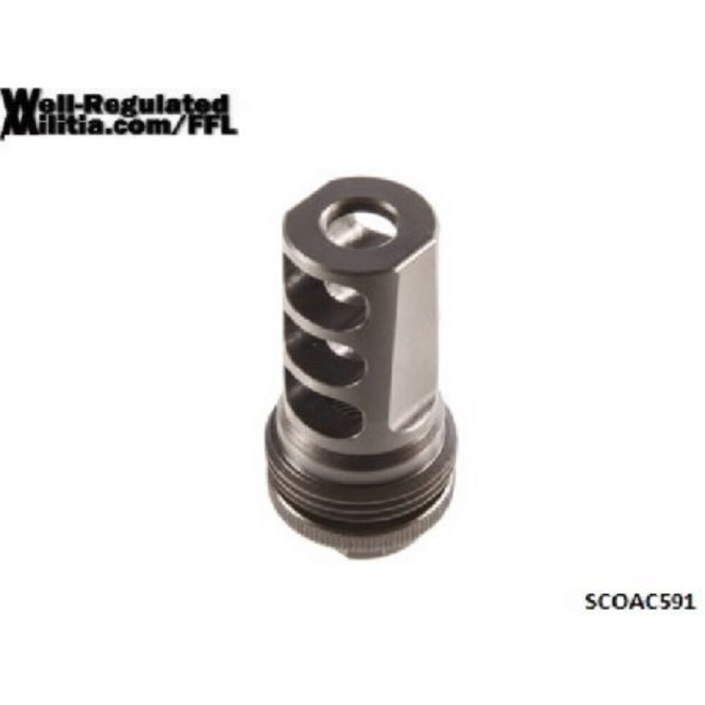 SilencerCo AC591 ASR Muzzle Brake Black Steel with 5/8-24 tpi Threads for 30 Cal SilencerCo AC591 ASR Muzzle Brake Black Steel with 5/8-24 tpi Threads for 30 Cal