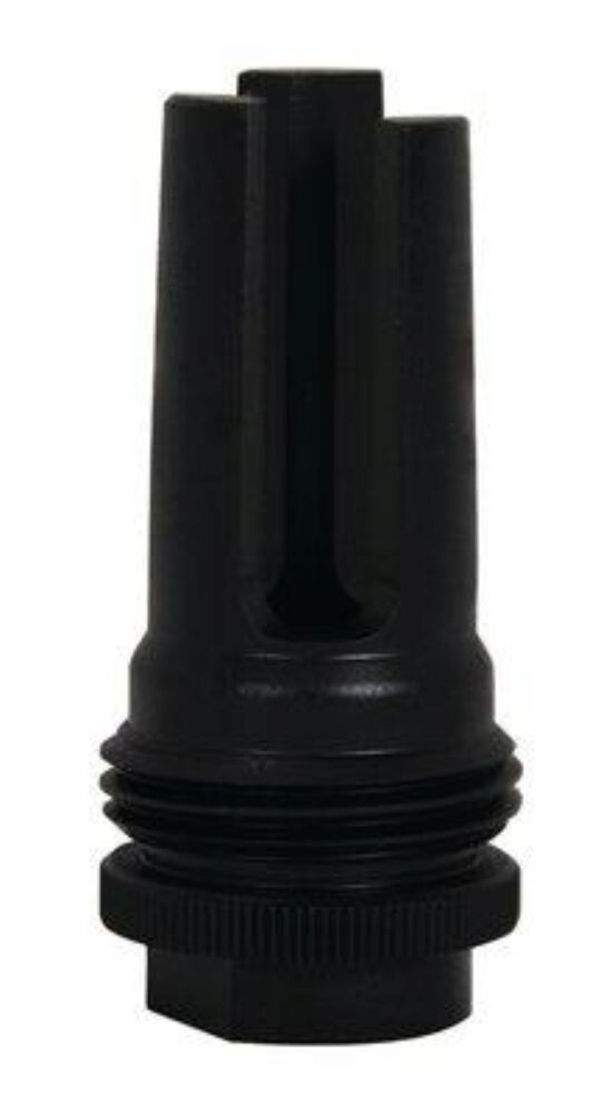 SilencerCo AC1562 ASR Flash Hider Black Steel with 1/2-36 tpi Threads for 9mm SilencerCo AC1562 ASR Flash Hider Black Steel with 1/2-36 tpi Threads for 9mm