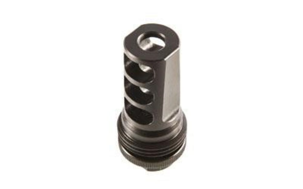 SilencerCo AC1557 ASR Muzzle Brake Black Steel with 5/8-32 tpi Threads for 458 Cal SilencerCo AC1557 ASR Muzzle Brake Black Steel with 5/8-32 tpi Threads for 458 Cal