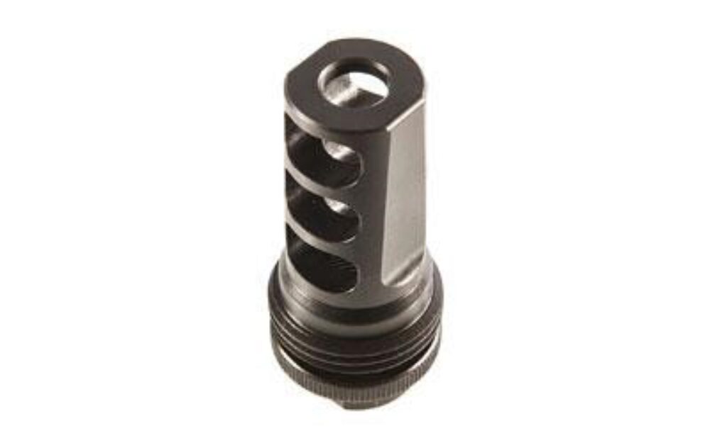 SilencerCo AC1733 ASR Muzzle Brake Black Steel with 5/8-24 tpi Threads for 458 Cal