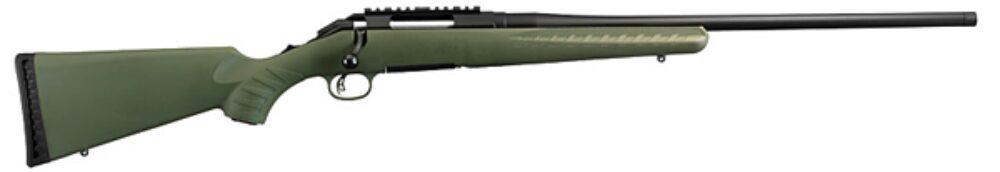 Ruger 6945 American Predator 22-250 Rem 4+1 22 Threaded Barrel, Matte Black Alloy Steel,  Moss Green Synthetic Stock, Flush Fit Magazine, Optics Ready