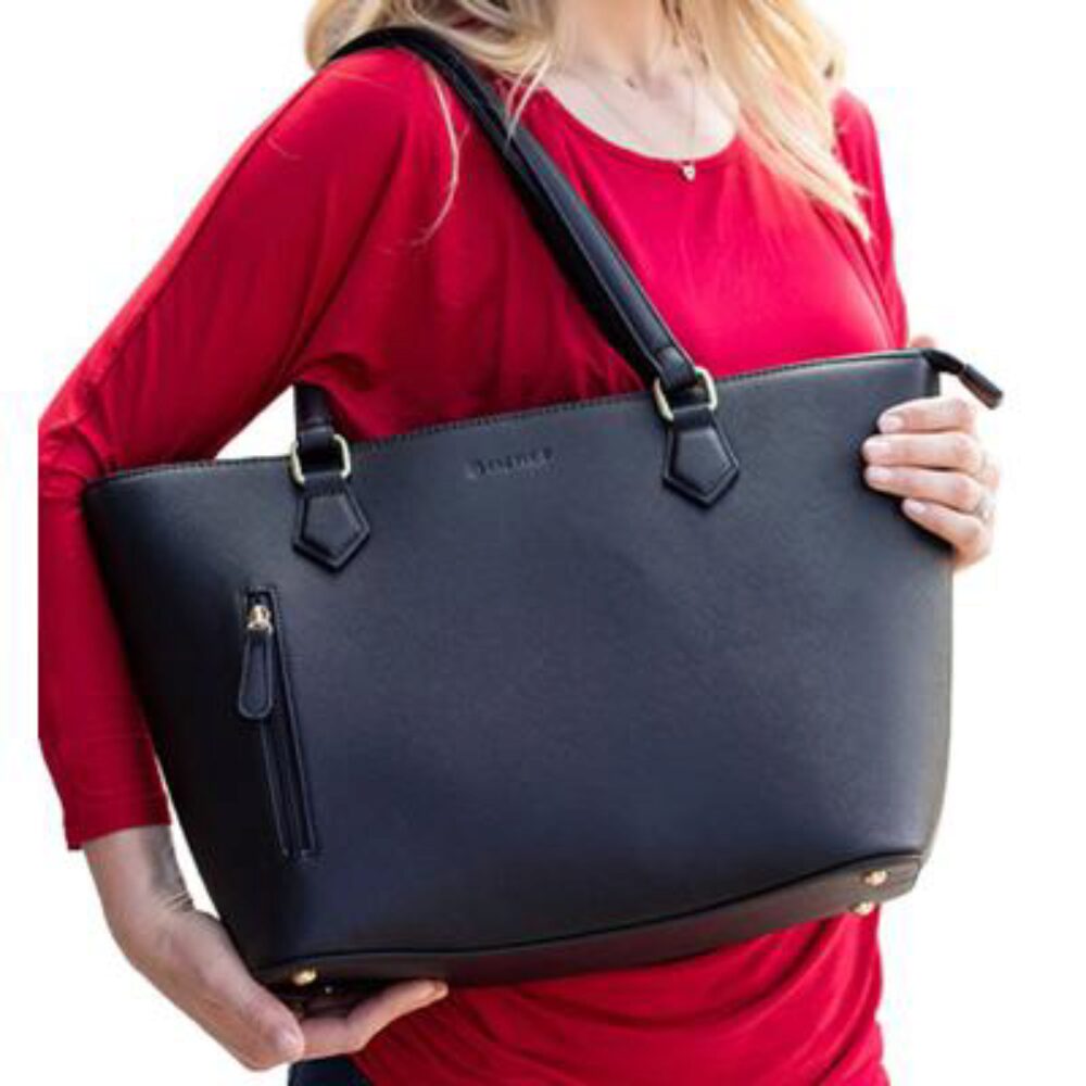 TacticaTTPRM1816BKContemporaryConcealCarryPurseBlackShoulderAmbid