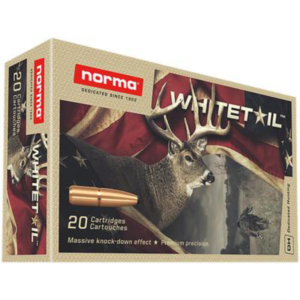 Norma Ammunition (RUAG) 20160462 Dedicated Hunting Whitetail 243 Win 100 gr 2953 fps Pointed Soft Point (PSP) 20 Bx/10 Cs