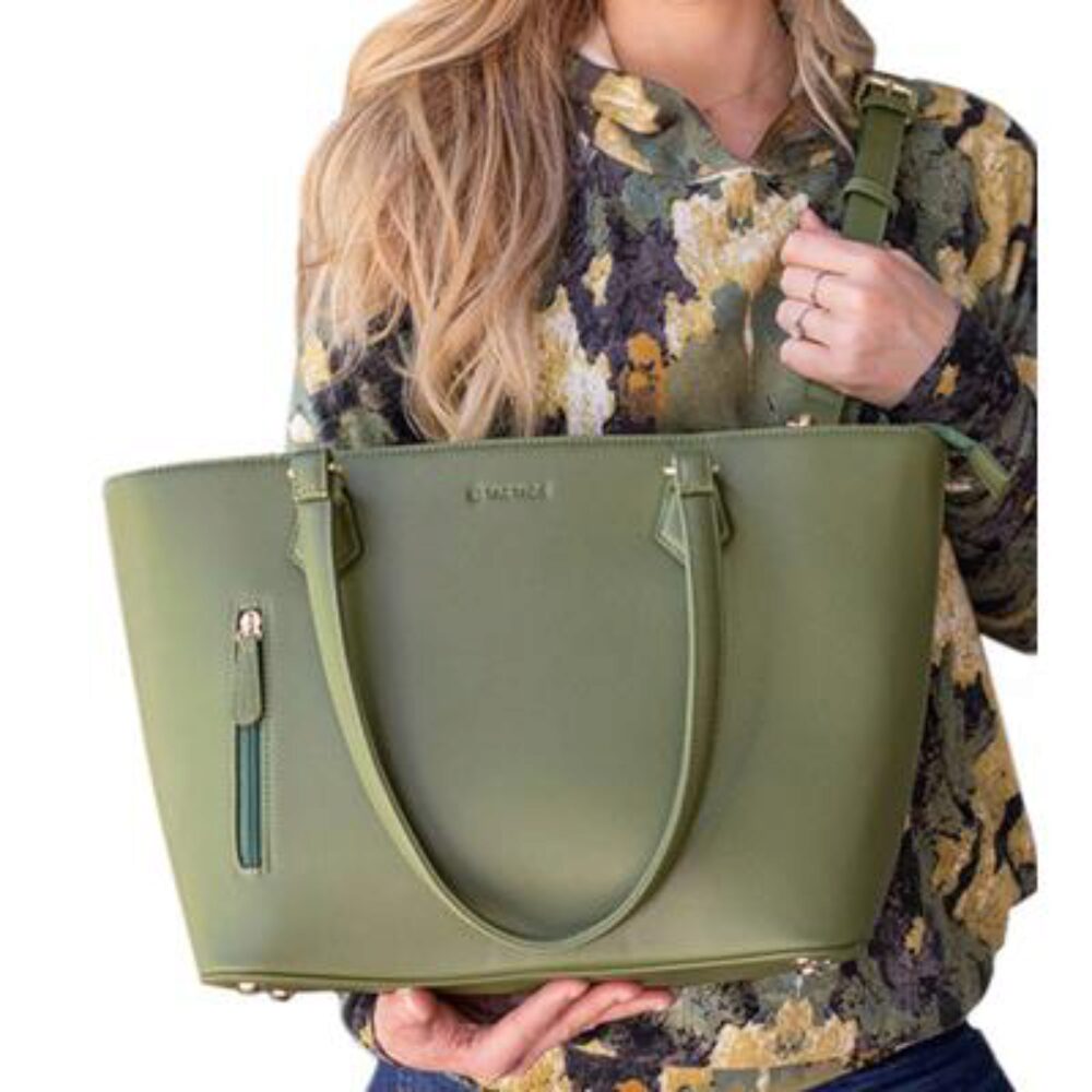 TacticaTTPRM1816GNContemporaryConcealCarryPurseGreenShoulderAmbid