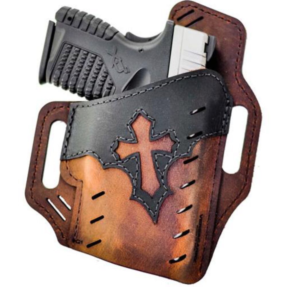 Versacarry UGA4BRN Guardian Arc Angel Edition OWB Size 04 Black/Brown Leather Belt Slide Right Hand