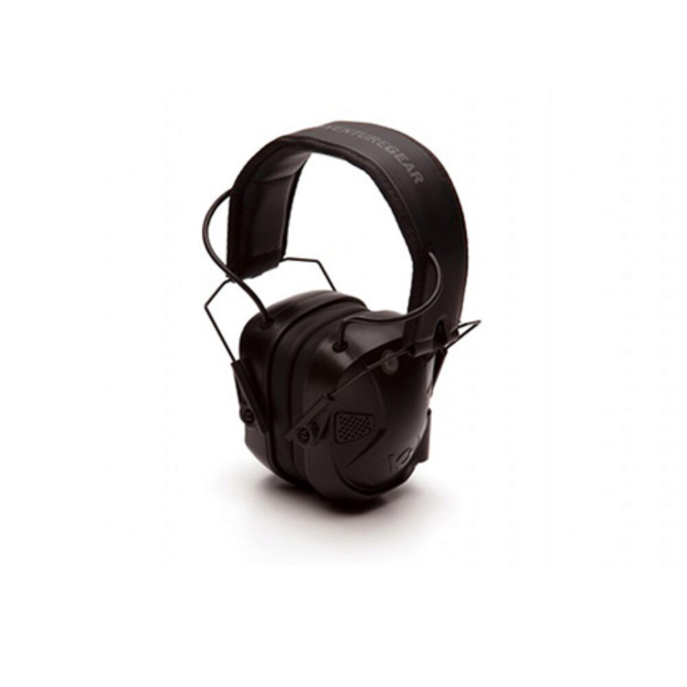Pyramex VGPME30BT Venture Gear AMP Muff Polymer 26 dB Over the Head Black Adult 1 Pair