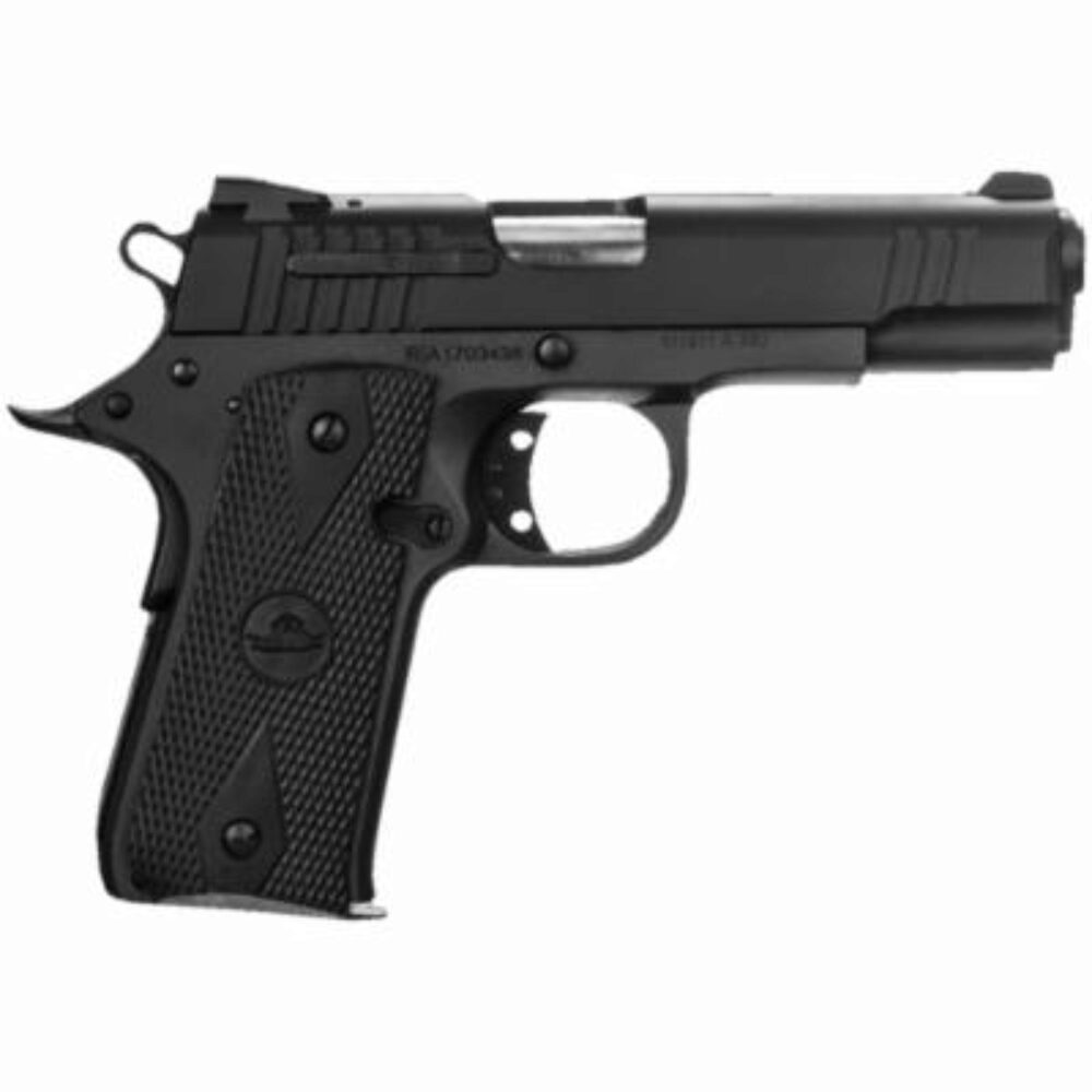 Rock Island 51912 Baby Rock GI Standard CS 380 ACP Caliber with 3.75 Barrel, 7+1 Capacity, Overall Black Parkerized Finish Steel, Beavertail Frame, Serrated Slide & Black Rubber Grip Rock Island 51912 Baby Rock GI Standard CS 380 ACP Caliber with 3.75 Barrel, 7+1 Capacity, Overall Black Parkerized Finish Steel, Beavertail Frame, Serrated Slide & Black Rubber Grip