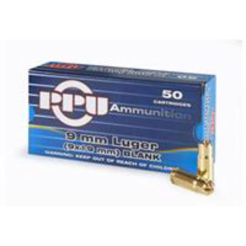 PPU PPB9L Blank Ammo 9mm Luger 50 Per Box/ 20 Cs PPU PPB9L Blank Ammo 9mm Luger 50 Per Box/ 20 Cs