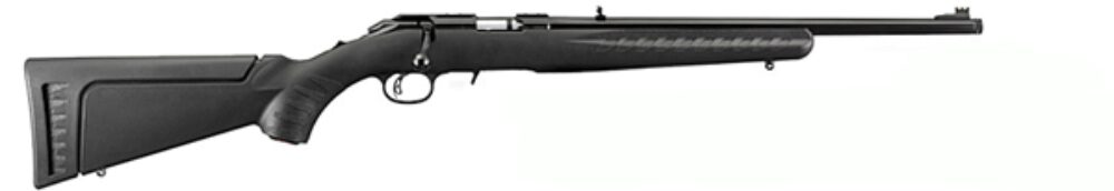 Ruger 8305 American Rimfire 22 LR 10+1 18 Threaded Barrel, Satin Blued Alloy Steel, Williams Gun Sight Co. Fiber Optic Front Sight, Black Synthetic Stock, Accepts All 10/22 Magazines Ruger 8305 American Rimfire 22 LR 10+1 18 Threaded Barrel, Satin Blued Alloy Steel, Williams Gun Sight Co. Fiber Optic Front Sight, Black Synthetic Stock, Accepts All 10/22 Magazines