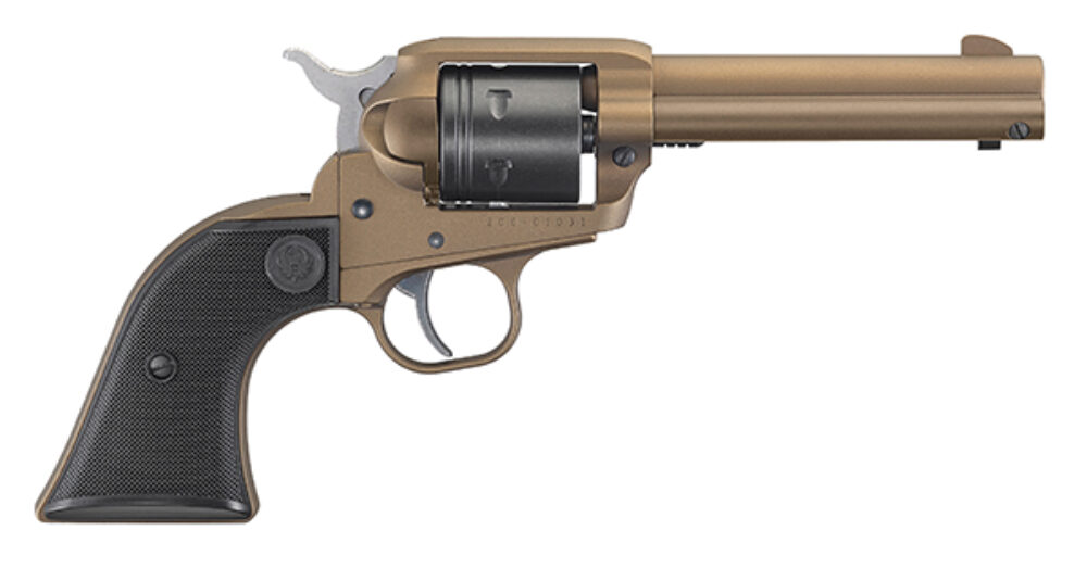 Ruger 2004 Wrangler  22 LR 6 Shot 4.62 Burnt Bronze Cerakote Barrel, Black Cerakote Cylinder, Burnt Bronze Cerakote Frame Black Checkered Polymer Grips