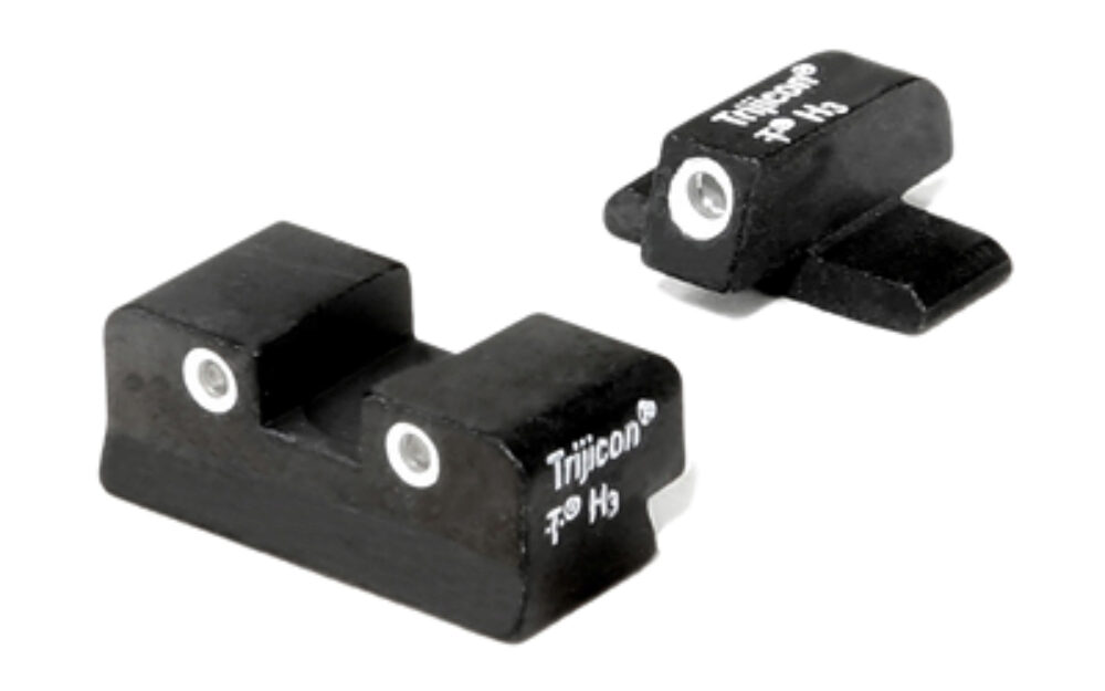 Trijicon 600448 Bright & Tough Night Sights- for Sig Sauer #8 Front/ #8 Rear  Black | Green Tritium White Outline Front Sight Green Tritium White Outline Rear Sight Trijicon 600448 Bright & Tough Night Sights- for Sig Sauer #8 Front/ #8 Rear  Black | Green Tritium White Outline Front Sight Green Tritium White Outline Rear Sight