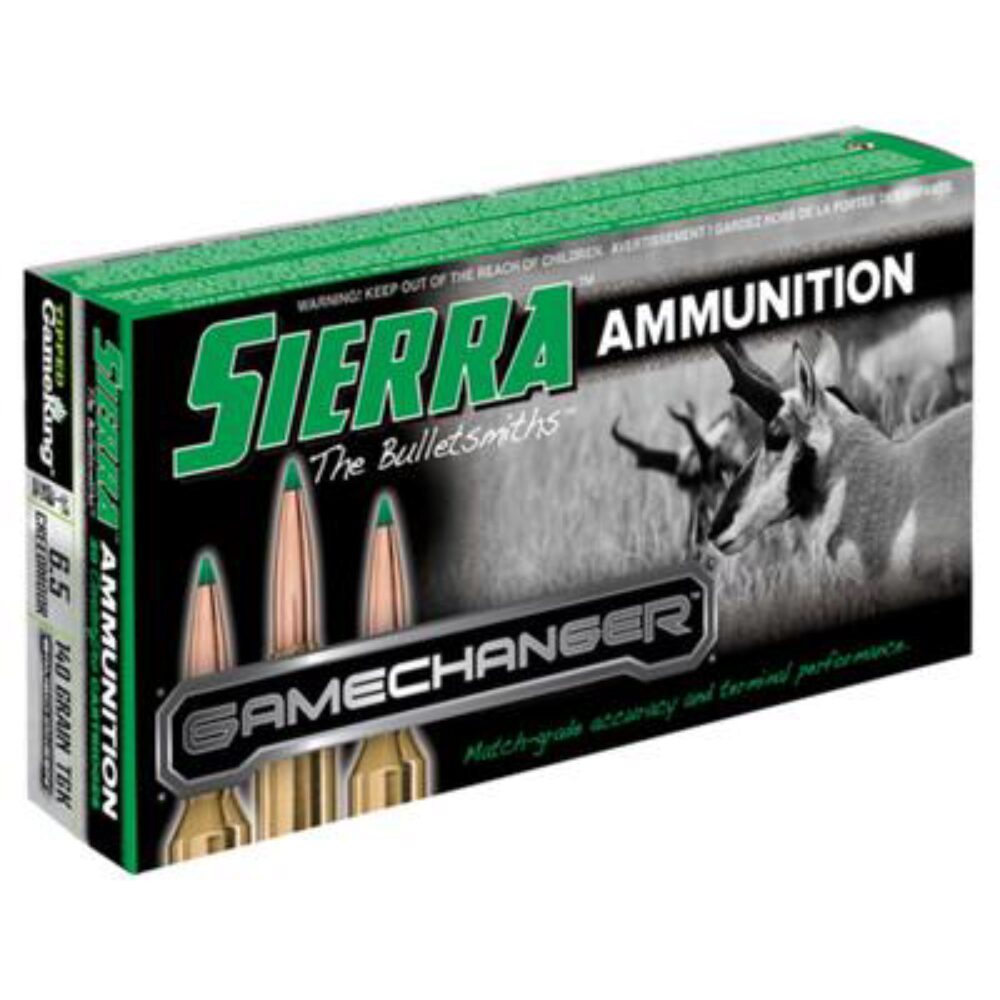 Sierra A434005 GameChanger  6.5 Creedmoor 140 gr Sierra Tipped GameKing (TGK) 20 Per Box/ 10 Cs