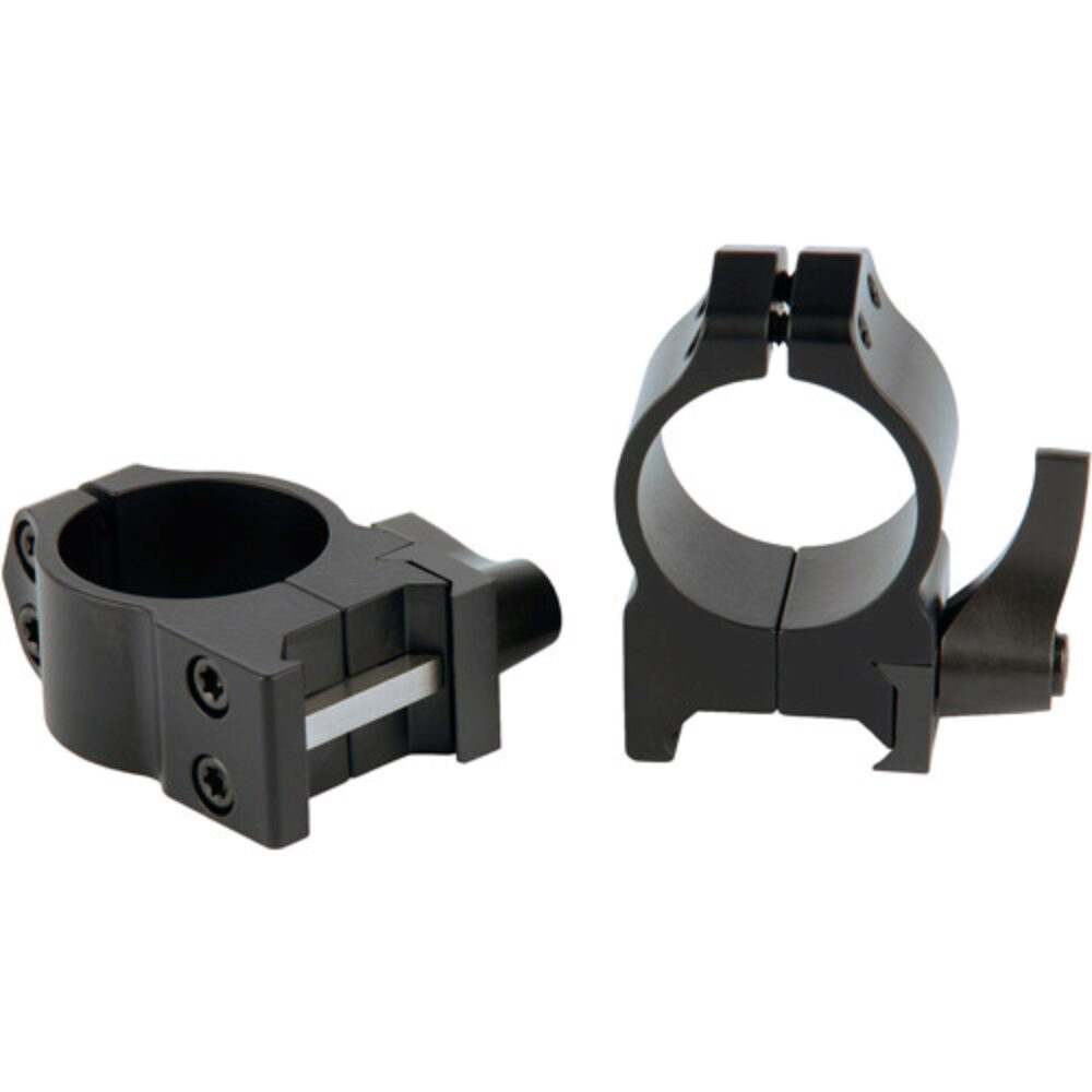 Warne 201LM Maxima Vertical Ring Set Quick Detach For Rifle Maxima/Weaver/Picatinny Medium 1 Tube Matte Black Steel