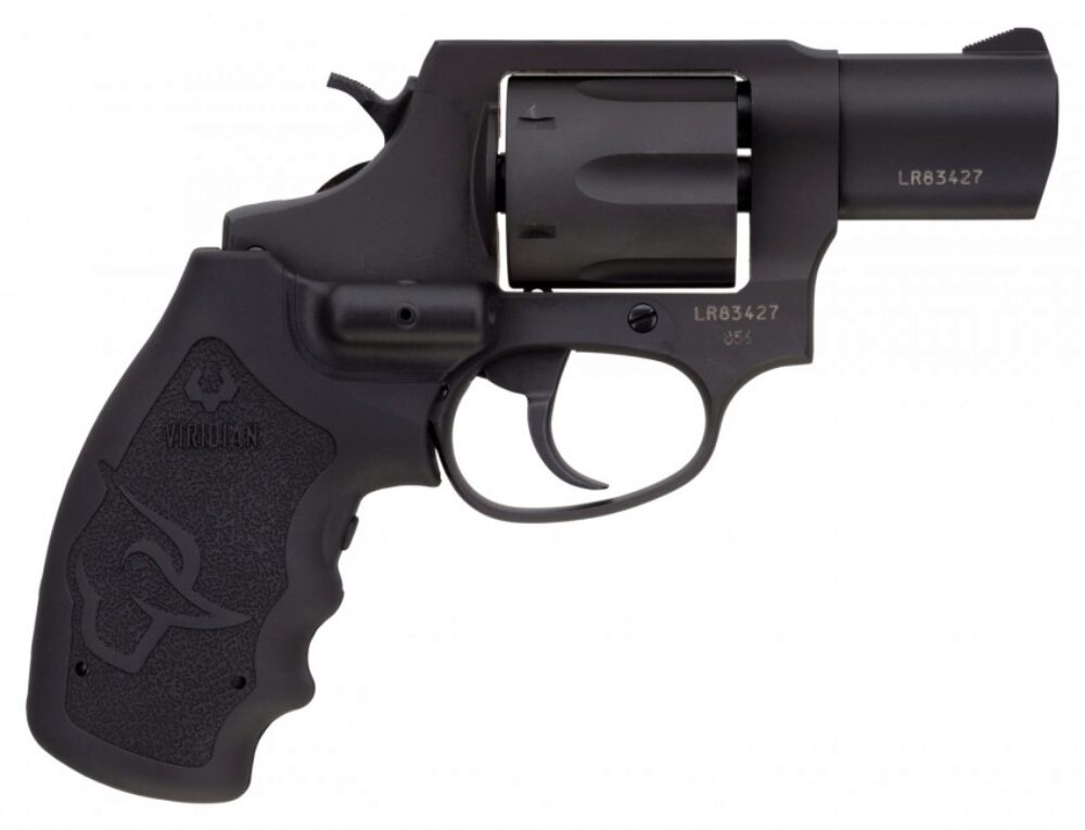 Taurus 2-856021VL 856 38 Special 6rd 2 Matte Black Oxide Cylinder Matte Black Carbon Steel Frame Black Polymer Grip w/Viridian Laser Taurus 2-856021VL 856 38 Special 6rd 2 Matte Black Oxide Cylinder Matte Black Carbon Steel Frame Black Polymer Grip w/Viridian Laser