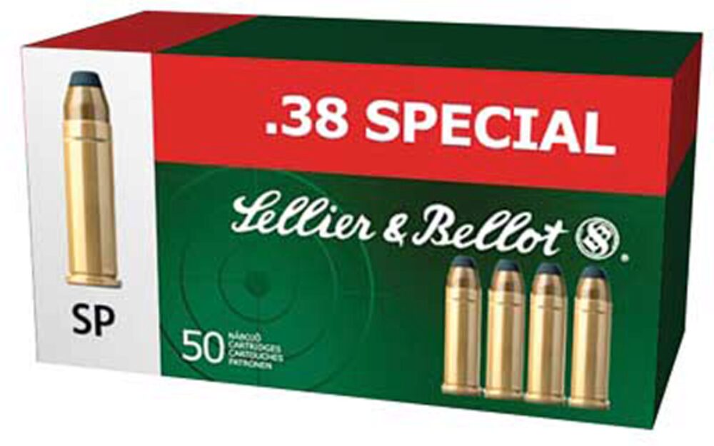 Sellier & Bellot SB38C Handgun Target 38 Special 158 gr Soft Point (SP) 50 Per Box/ 20 Cs Sellier & Bellot SB38C Handgun Target 38 Special 158 gr Soft Point (SP) 50 Per Box/ 20 Cs