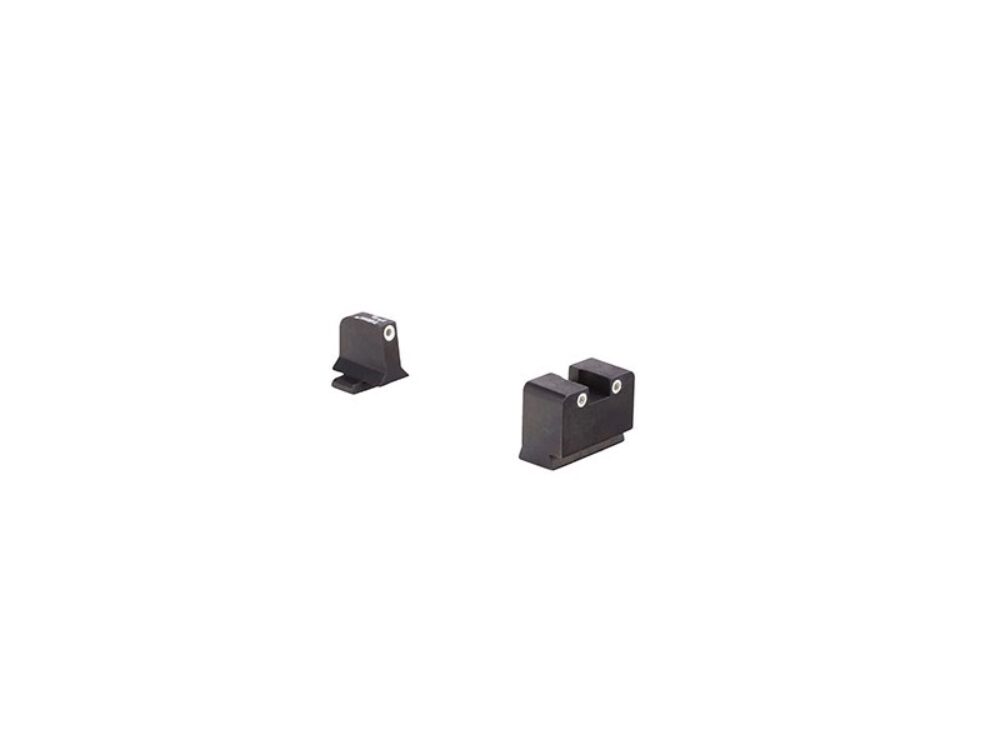 Trijicon 600921 Suppressor/Optic Height Sights- Springfield XD, XD-M, XD-S  Black | Green Tritium White Outline Front Sight Green Tritium White Outline Rear Sight